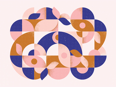 Geometric Shapes abstract blue circles geometric grid orange pattern pink texture vector