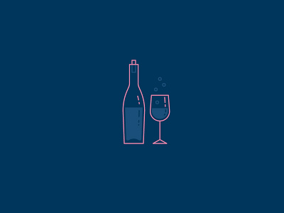 Wine! alcohol bottle glas icon line wine wine bottle wine glass
