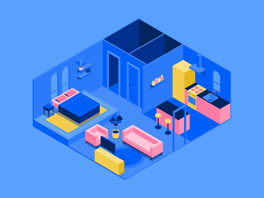 Isometric House by Brianna Miller on Dribbble