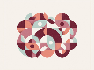 Geometry abstract blue circles geometric geometry illustration illustrator leaves maroon pink purple vector