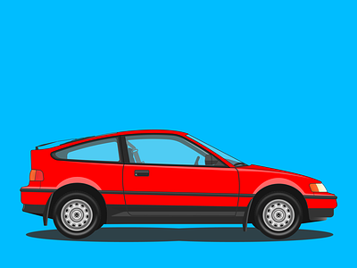 Honda CR-X adobe adobe illustrator car crx si design honda illustration vector vector illustration