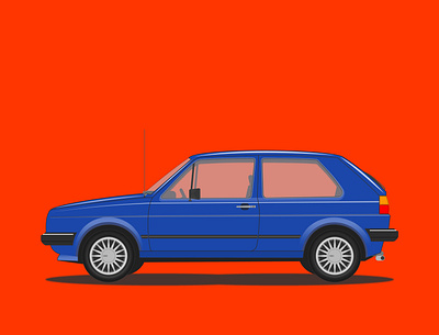 1986 Volkswagen Golf adobe adobe illustrator car design illustration vector vector illustration volkswagen vw