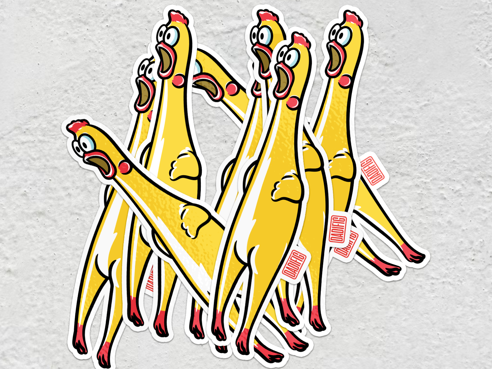 Screaming Chicken Sticker Design by Michael Job Figueroa on Dribbble