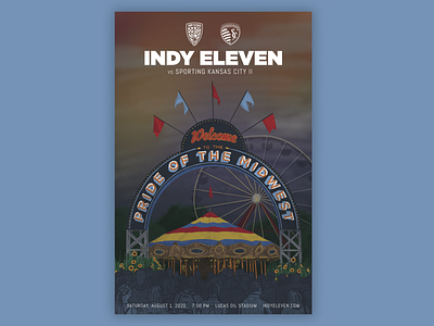 Indy Eleven Game Day Poster: August 1, 2020 illustration indy eleven poster procreate