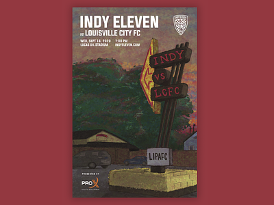 Indy Eleven Game Day Poster: September 16, 2020 illustration indy eleven poster procreate