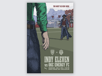 Indy Eleven Game Day Poster: June 2, 2021 illustration indy eleven poster