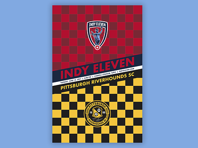 Indy Eleven Game Day Poster: June 15, 2021 illustration indy eleven poster