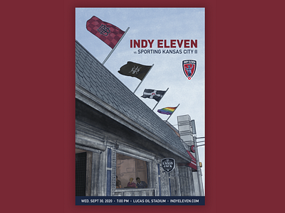 Indy Eleven Game Day Poster: September 30, 2020 illustration indy eleven poster