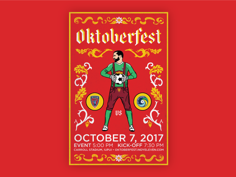 Indy Eleven Oktoberfest Poster - Full leiderhosen nas indy eleven indianapolis