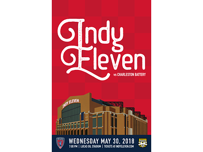 Indy Eleven Gameday Poster - 5/30/18 illustration indy eleven