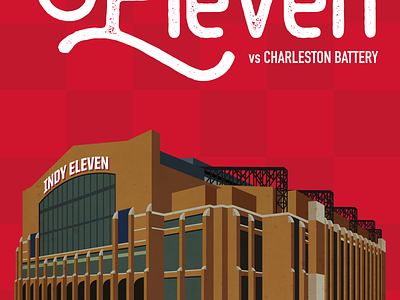 Indy Eleven Gameday Poster - 5/30/18 Closeup illustration indy eleven