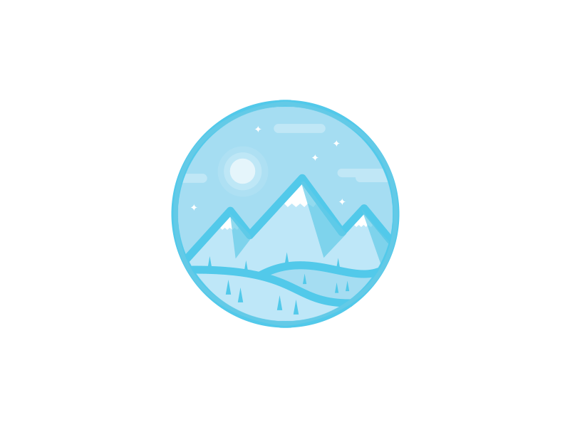 Building a Mountain after effects animation debut gif illustration mountain sky