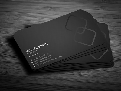 Black business card design