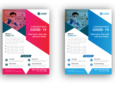 Covid 19 Flyer design banner banner design branding design flyer flyer design illustration logo design minimalist premium simple logo design unique vector