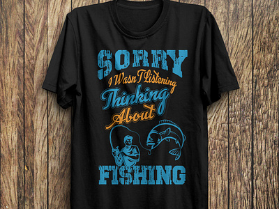 Awesome Fishing T-shirt  design