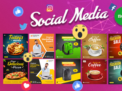 Social Media post Design, Instagram post banner social media banner social post design