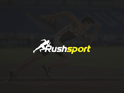 Minimal Rush sports logo 01 abstract design app apps athletics best logo branding clean colors concept creative design icon illustration logo logotype minimal redesign sport logo trends 2021 typography