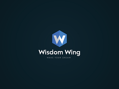 wisdom wing abstract logo