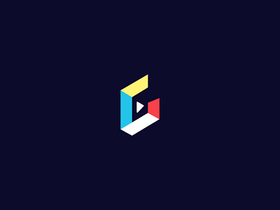 geometric video logo for media