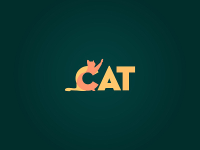 cat minimal logo design concept