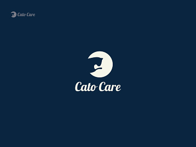 pets care logo design or cat care logo