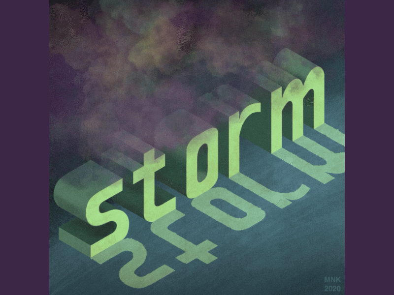 Electric storm animation design inspiration digital illustration framebyframe graphic design illustration procreate storm texture type