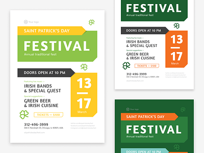 FREE. St Patrick's Day Poster Template event flyer free freebie holiday invitation irish paddys day patricks day poster promo st. patricks day template