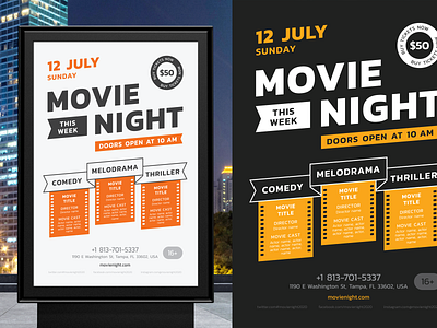 Movie Night Poster Template