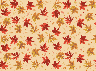 Maple Leaf Pattern autumn decorative defoliation fall foliage forest garden herb leaf leaves maple maple leaf nature ornament pattern plant seamless season