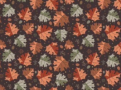 Maple Leaves Pattern autumn defoliation fall foliage forest herb leaf fall leaves maple maple leaf mapleleaf nature pattern seamless pattern vector