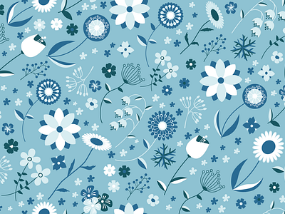 Winter Floral Pattern