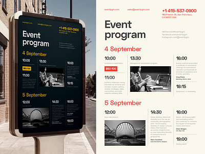 Event Schedule Poster Template billboard business conference date eps event flyer invitation meeting playbill poster program promo psd schedule summit template timetable vector workshop