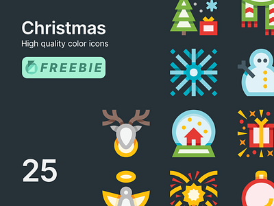 FREE. 25 Christmas Icons celebration christmas free freebie gift holiday icons illustration new year present santa claus snowflake snowman vector winter xmas