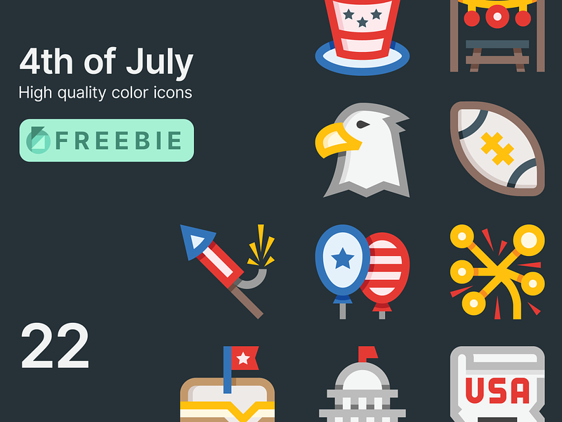 Download FREE. 4th of July Icons
