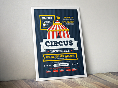 Circus poster, vol.2 arena circus eps event focus invitation magic performance poster show template tent