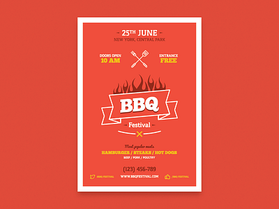 Bbq poster, vol.1 barbecue bbq eps event festival hot hot dog invitation party poster steak template