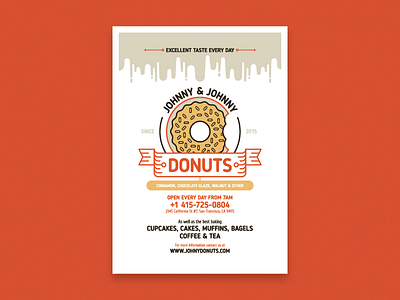 FREE, Donuts Poster Template ai donuts eps event free freebie poster print sweet template vector