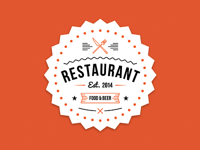 Resto logo beer burger cafe food logo logotype restaurant restaurant logo steak template typography vector