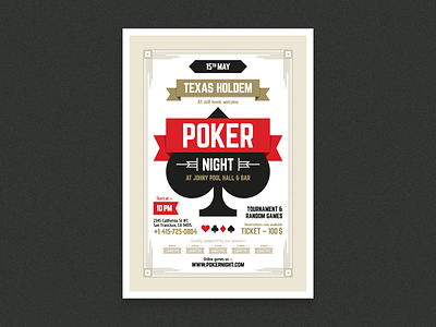 Poker night poster cards event holdem party poker poster spades template texas holdem tournament vector