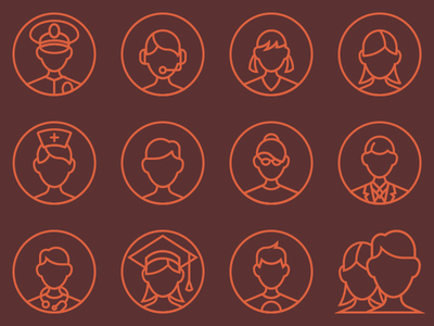 User avatars icons account avatar icons person profile user vector