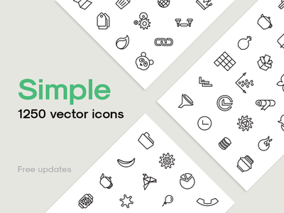 Simple — Vector Icons Bundle bundle collection deal discount icons line mixed outline pack simple vector