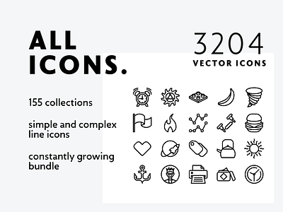 Allicons — 3204 Line Icons