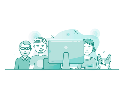 Team #2 illustration agency business team coworkers digital family illustration people startup studio team teammates vector