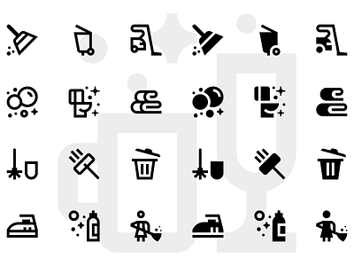 Basicons — Cleaning set basicons bubbles clean cleaning cleaning company cleaning service detergent icons room shine toilet tools vacuum cleaner vector washer washing window