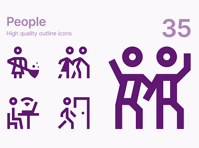 People icons activities family friends icons life people services signs sport user work