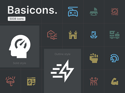 Basicons — 5008 Line & Solid Icons app icon design iconjar iconography icons icons pack iconset ios outline solids ui vector