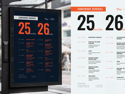 Conference Schedule Poster Template conference day event flyer invitation poster promo schedule template timeline vector weekends