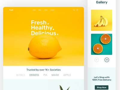 Fruti Website Landing Page Design