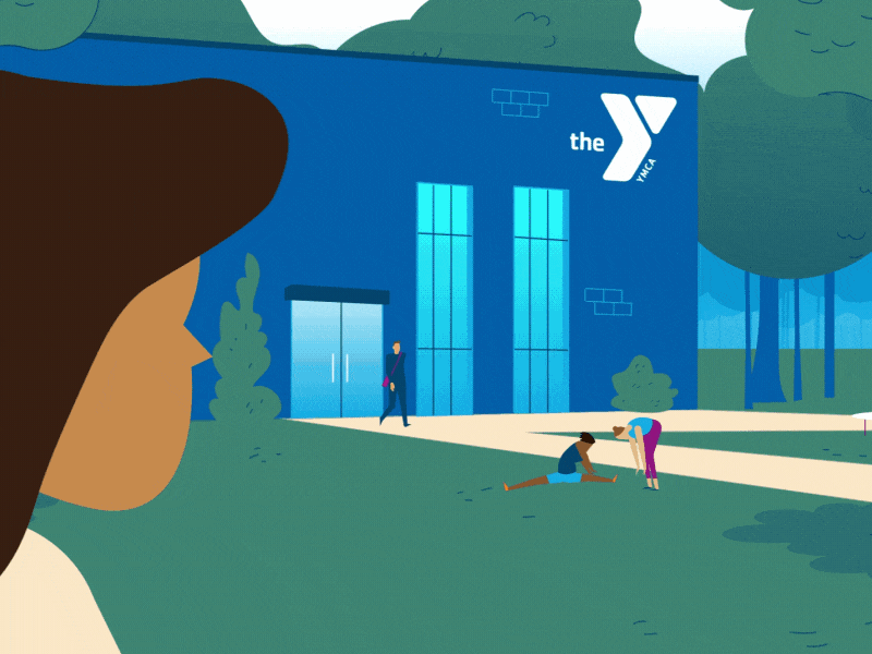 YMCA - NC Triangle after effects animation illustration