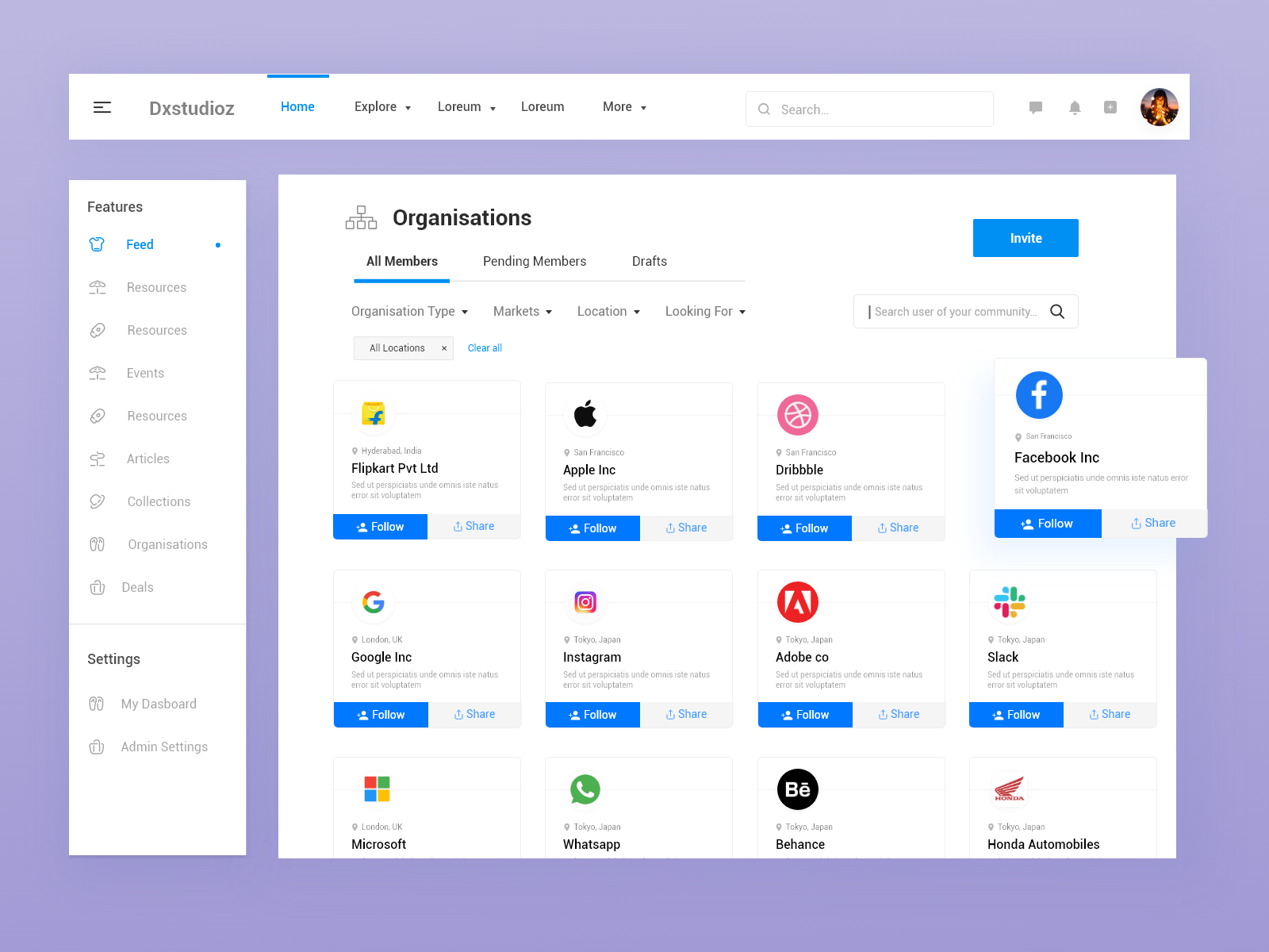 All In One Community Based Saas Platform By Pooja Patel On Dribbble